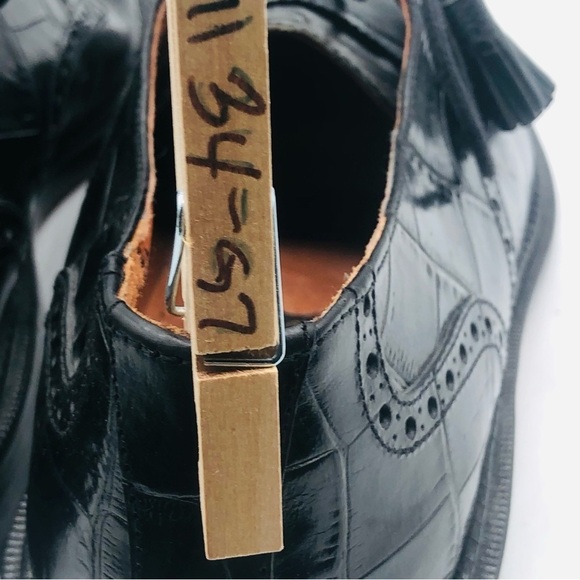 Brass boot men's Crocodile leather shoes Size 10 - Picture 12 of 13